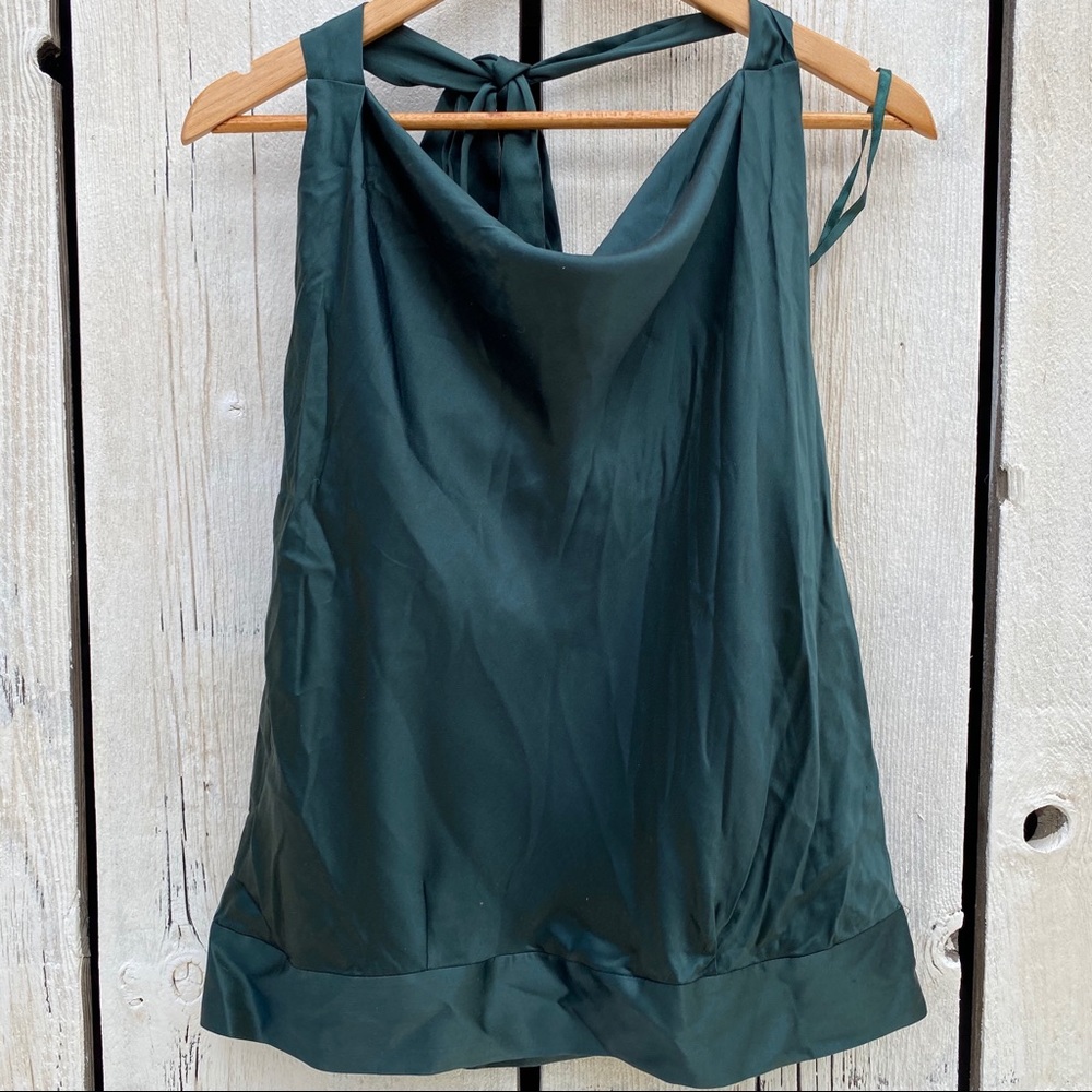 Banana Republic Silk Green Top Medium NWT